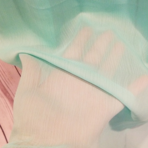 EXPRESS Brand XSTP Mint Green Chiffon Slittd Skirt - Picture 6 of 8